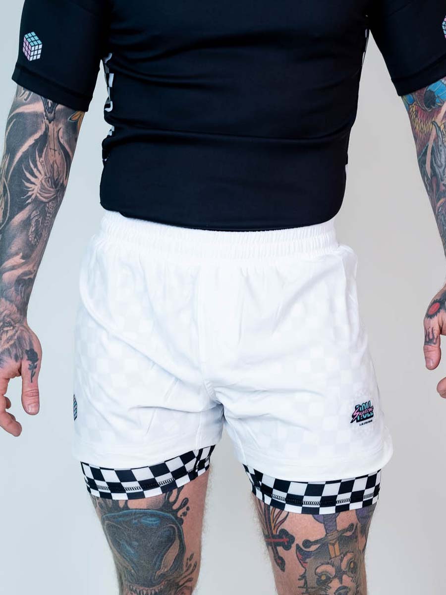The Finisher 2 in 1 Jiu Jitsu Shorts - Tuxedo Rage - Image 2