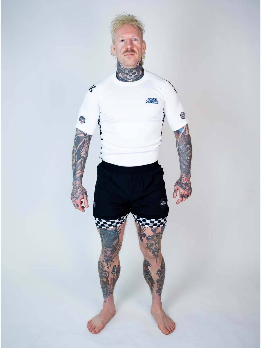 The Finisher Short Sleeve Rash Guard - Tuxedo Rage - Image 2