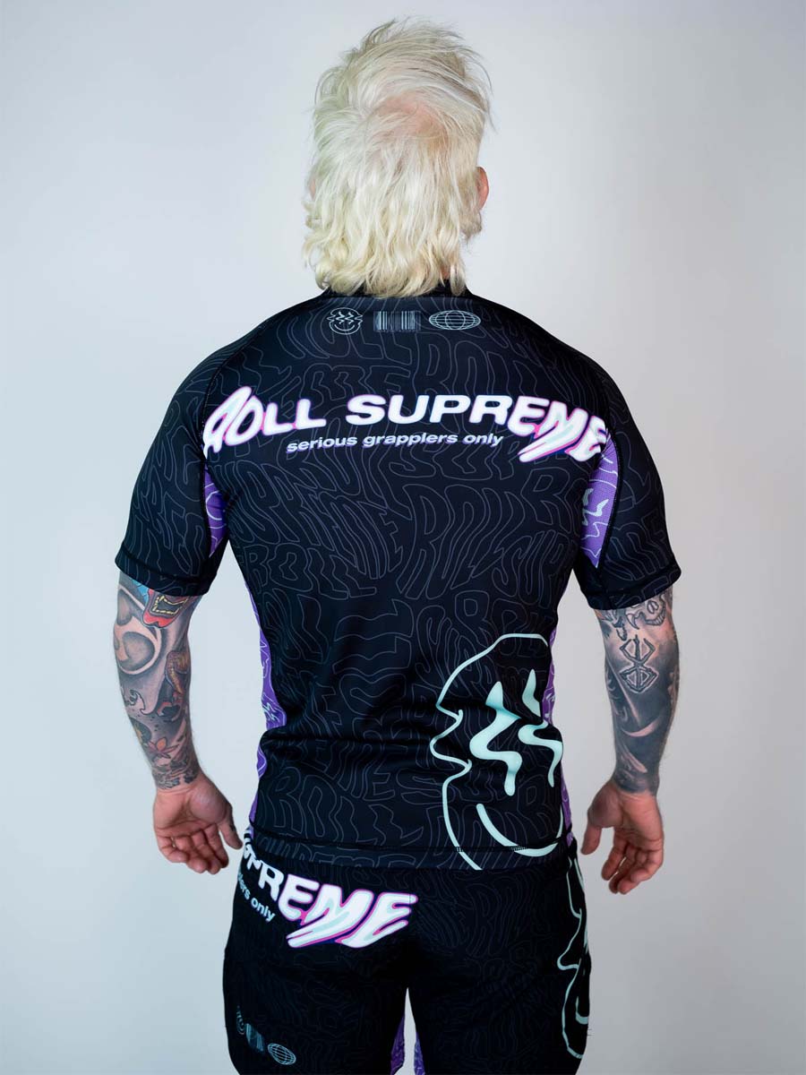 The Rave Ultraviolet Brain Freeze Short Sleeve Rash Guard - Image 8