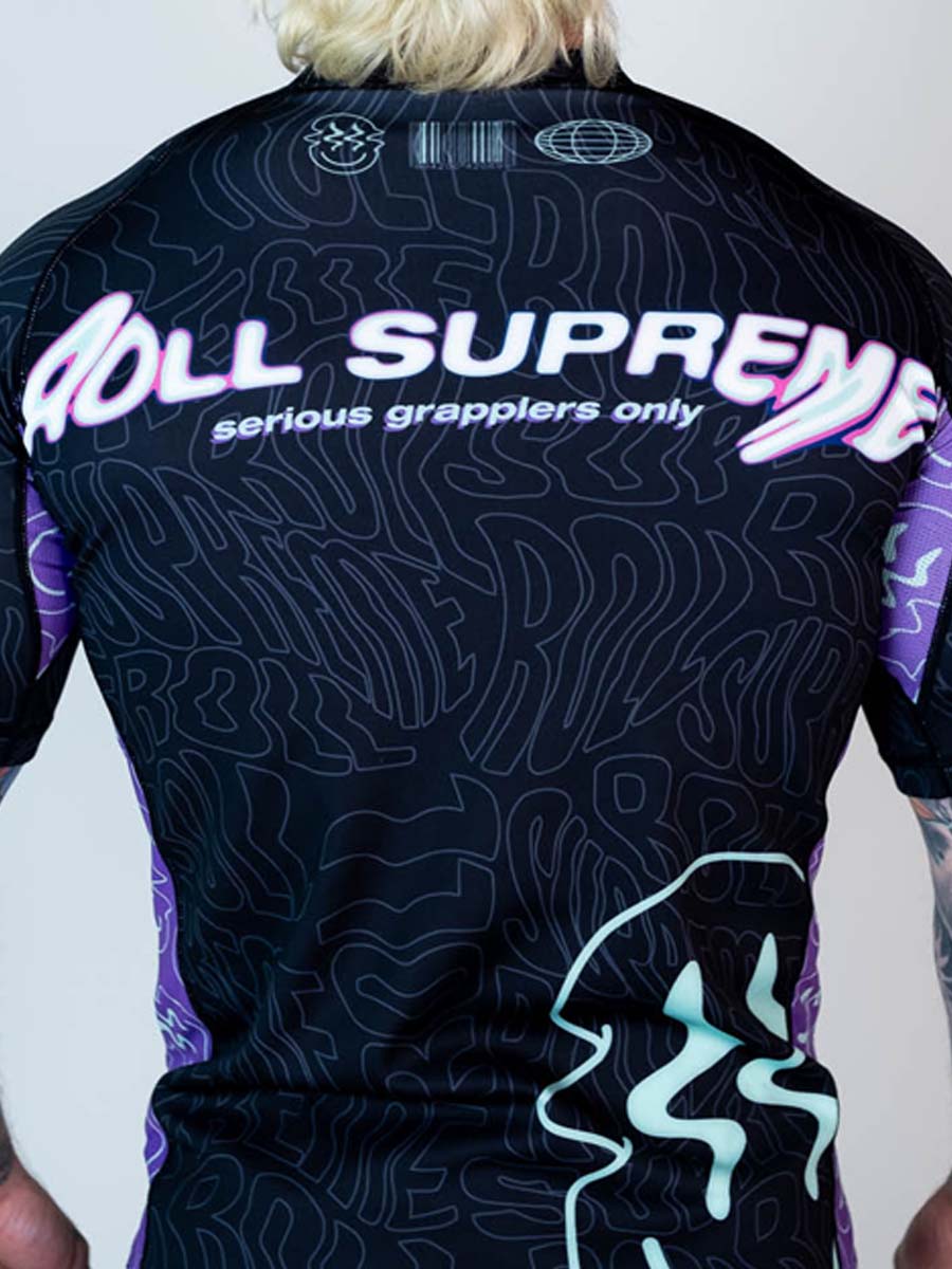 The Rave Ultraviolet Brain Freeze Short Sleeve Rash Guard - Image 9
