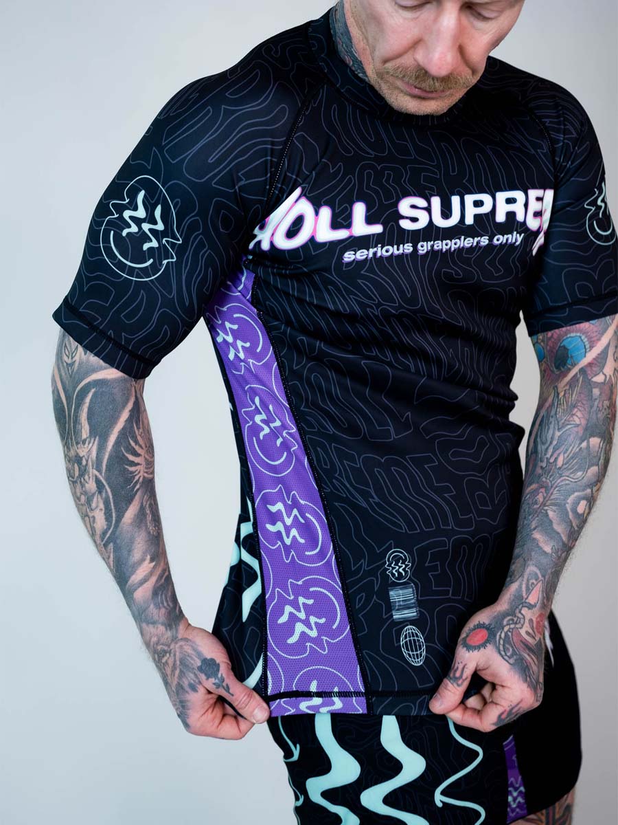 The Rave Ultraviolet Brain Freeze Short Sleeve Rash Guard - Image 7
